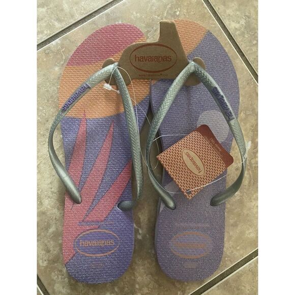 New HAVAIANAS 11 12 Flip Flops Sandals Flats Pastels - Picture 1 of 4